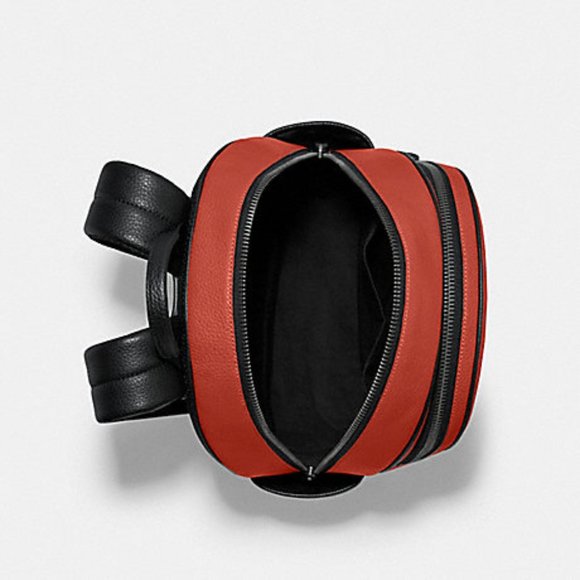 M Coach Thompson Pebbled Leather Backpack - Terracotta/Saddle - Picture 3 of 11